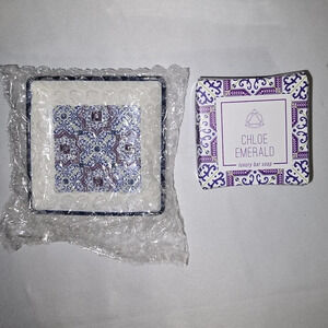 Chloe Emerald Bath New In Box. Chloe Emerald Emery Soap Dish Set - NEW